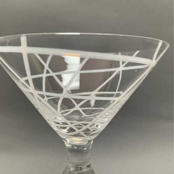 Pier 1 One Clear Stem Wine Glass Mouth Blown 7 3/8" high - Picture 3 of 6